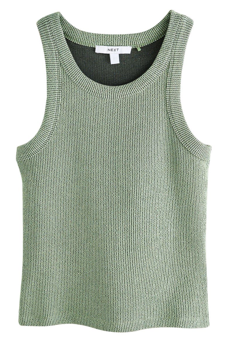 Glitter Rib Tank, Alternate, color, GREEN