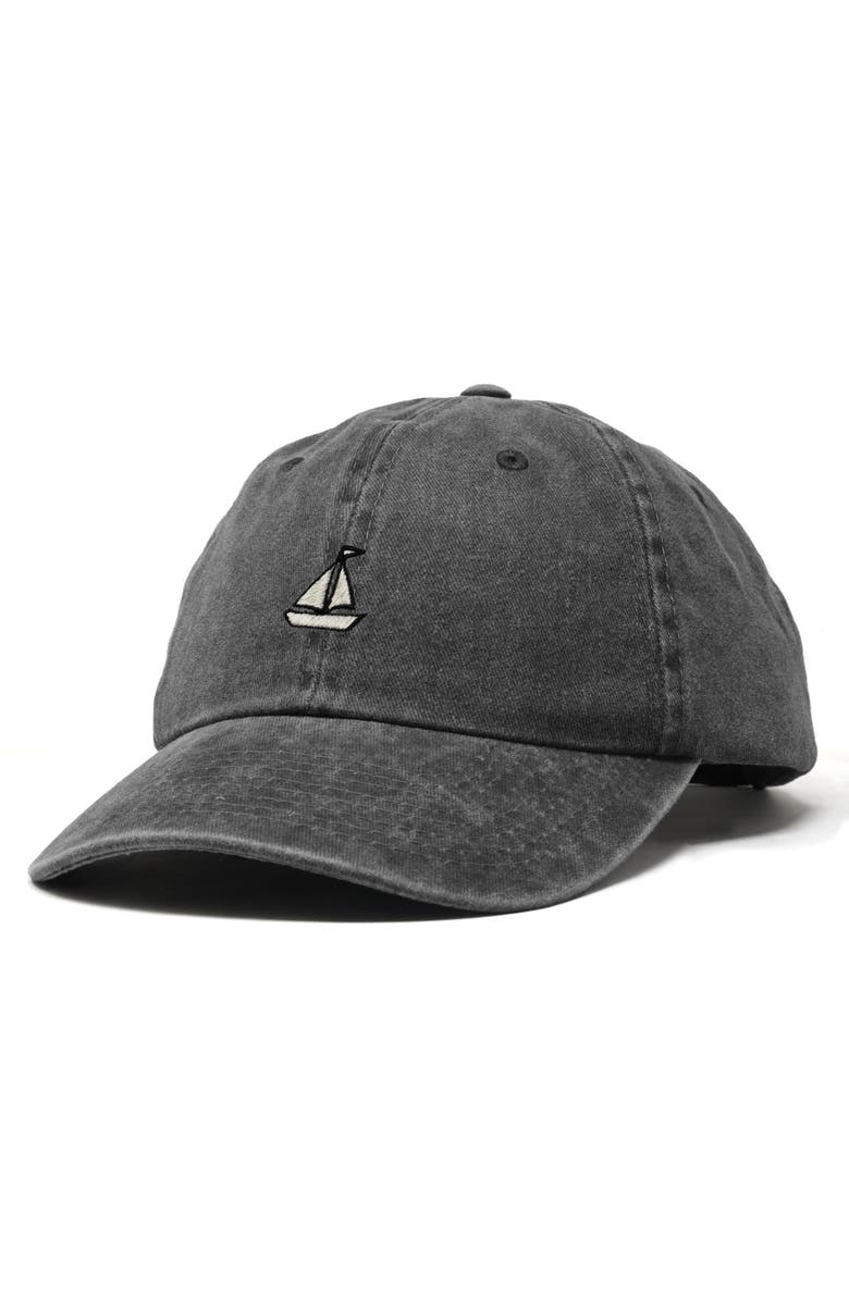 Dalix Sail Dad Cap, Alternate, color, Washed Black