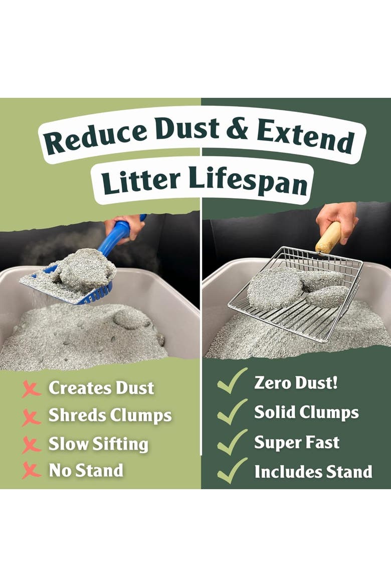 Litter Box Deodorizer Duo, 8oz Bag and Speed Sifter, Alternate, color, Green