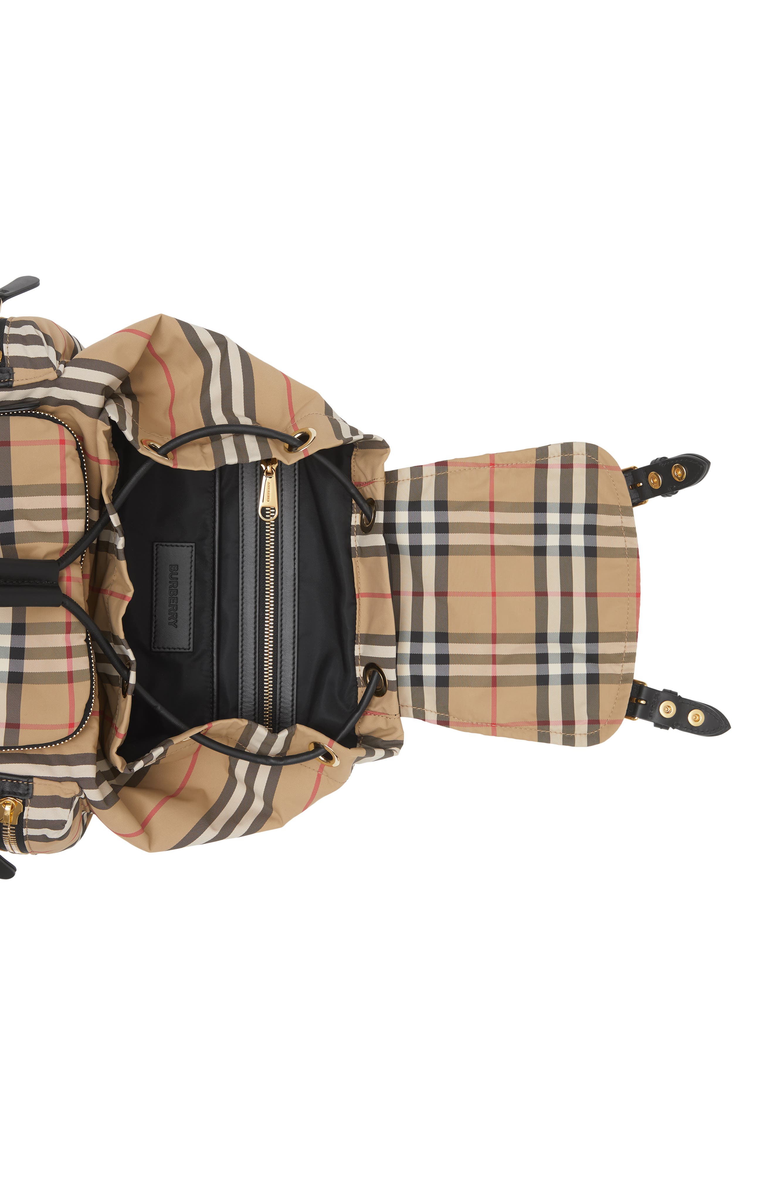 Burberry Medium Rucksack Vintage Check ECONYL<sup>®</sup> Backpack, Alternate, color, 