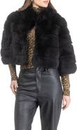 GORSKI Genuine Shearling Bolero, Cropped Sleeves