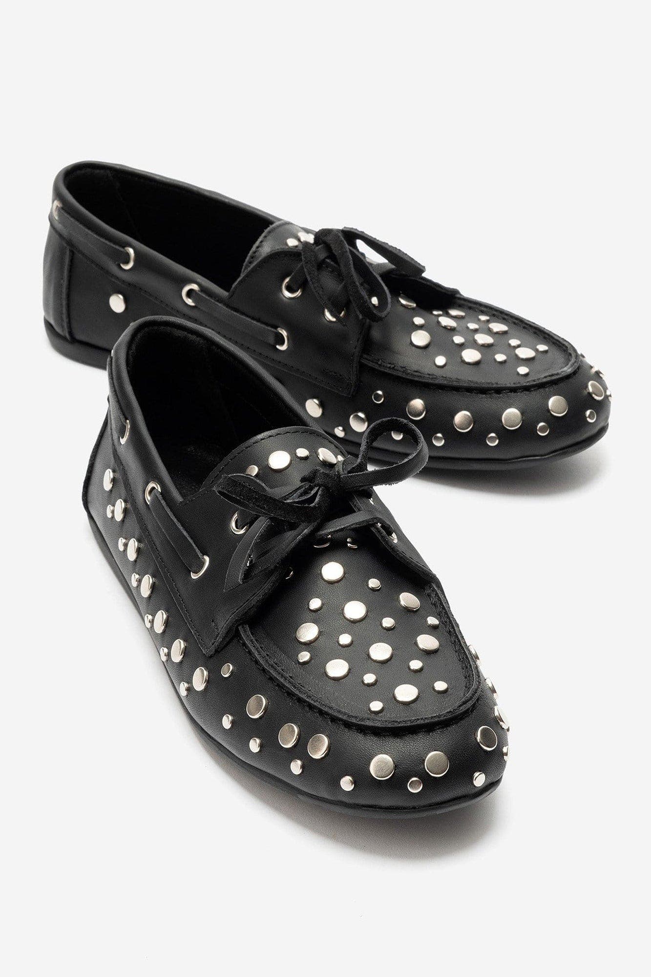 Hyde Leather Lace Up Loafer, Alternate, color, Black