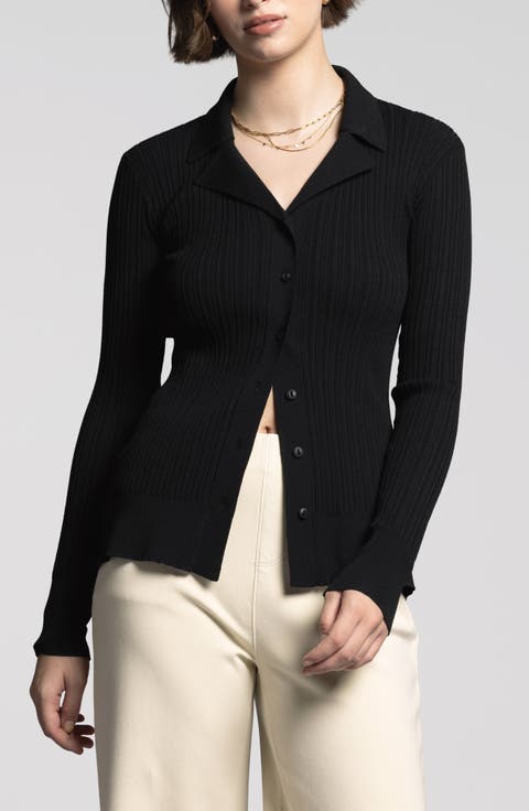 Allison Rib Button-Up Top