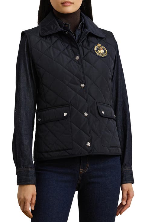 Crest Patch Quilted Vest