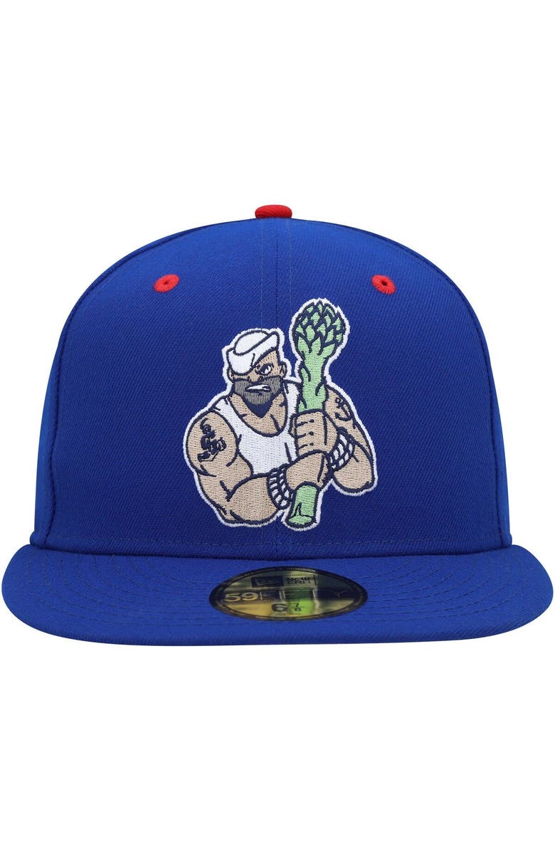 New Era Men's New Era Blue Stockton Ports Marvel x Minor League 59FIFTY Fitted Hat, Alternate, color, Blue