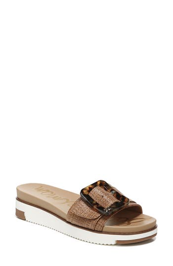 Sam Edelman Ariane Slide Sandal Cuoio Weave 9.0 In Brown