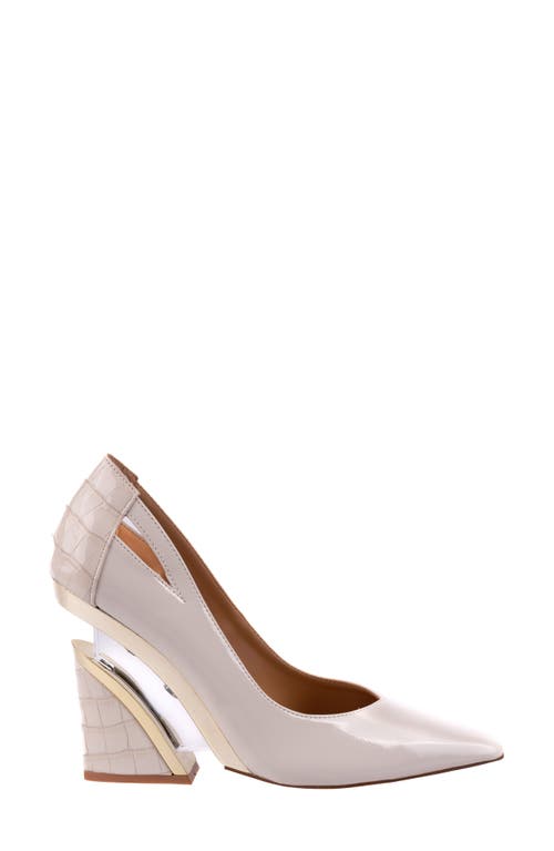 Ninety Union Viper Block Heel Pump In Ivory