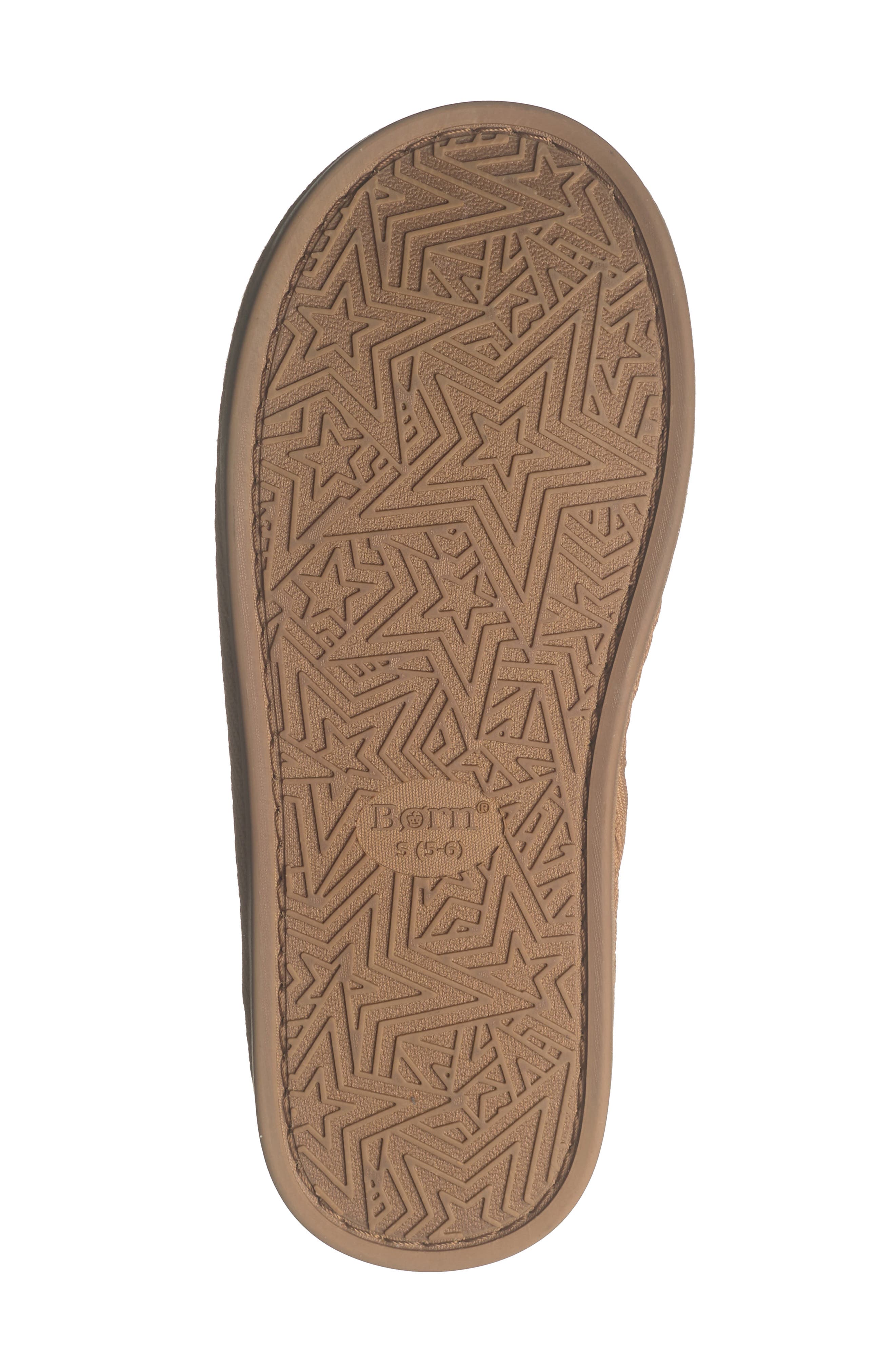 Børn Floral Embroidered Scuff Slipper, Alternate, color, Tan