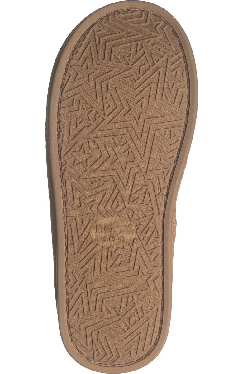 Børn Floral Embroidered Scuff Slipper, Alternate, color, Tan