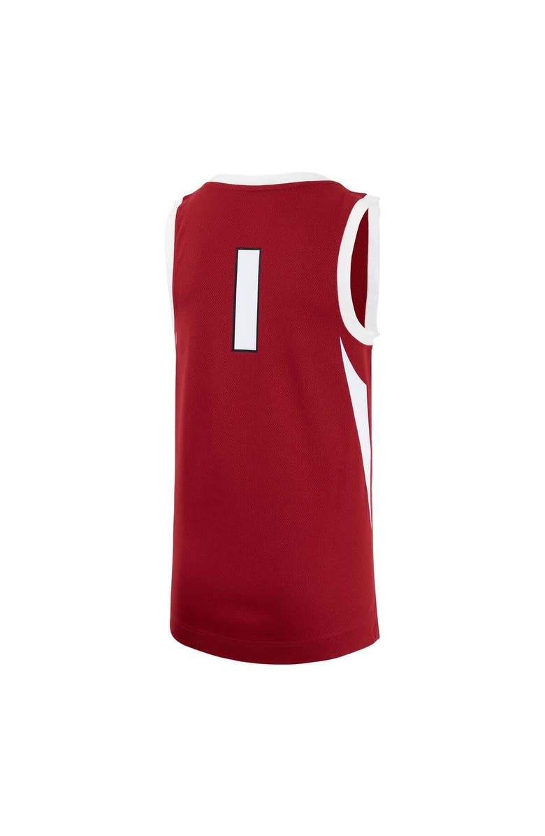 Nike Youth Nike #1 Crimson Arkansas Razorbacks Replica Basketball Jersey, Alternate, color, Crimson