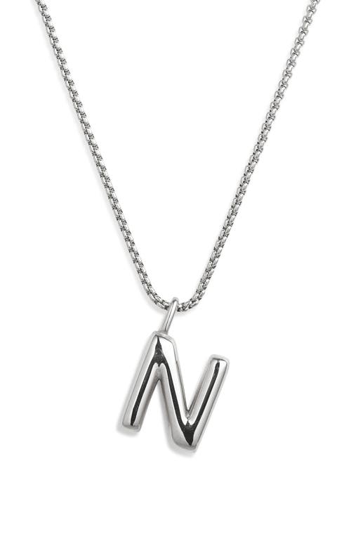 Open Edit Waterproof Bubble Initial Pendant Necklace