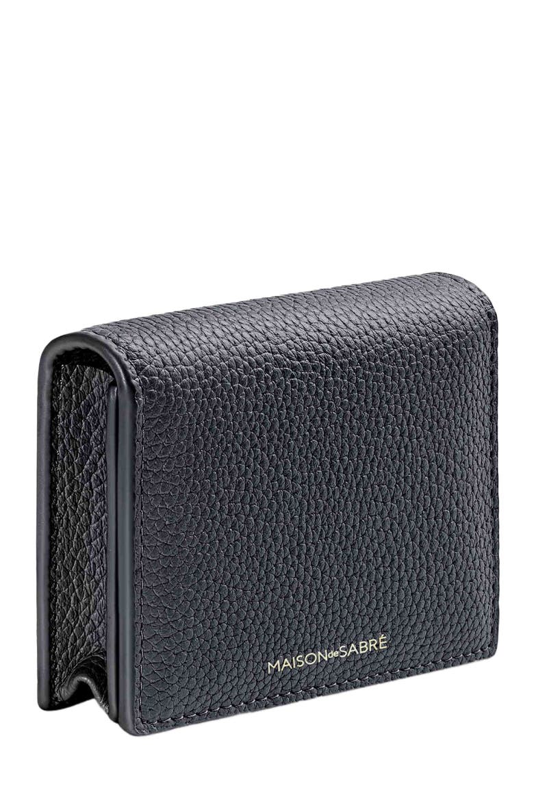 Leather Card Case, Alternate, color, Graphite Grey