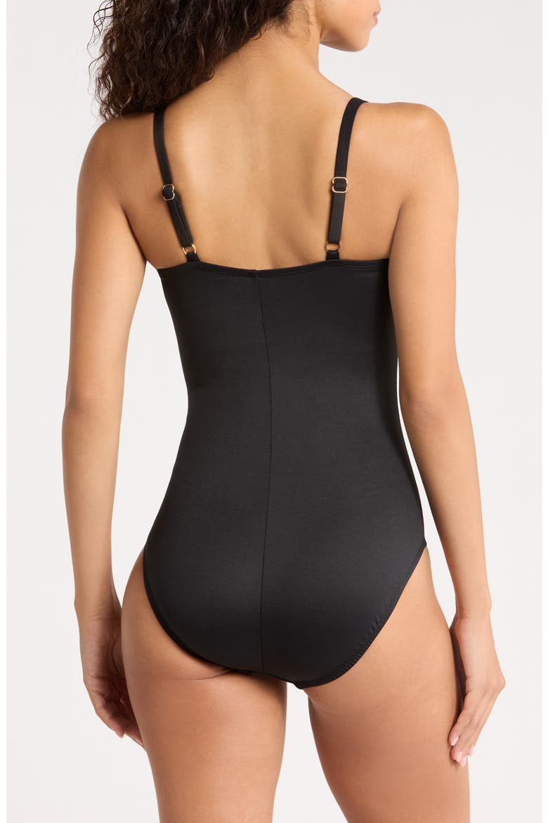 Petali Rosa Starr One-Piece Swimsuit, Alternate, color, BLACK/ MULTI