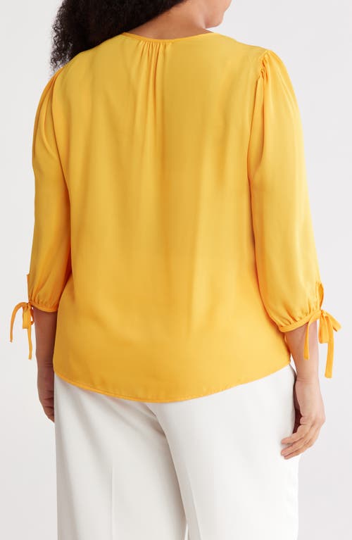 Renee C V-neck Tie Sleeve Top