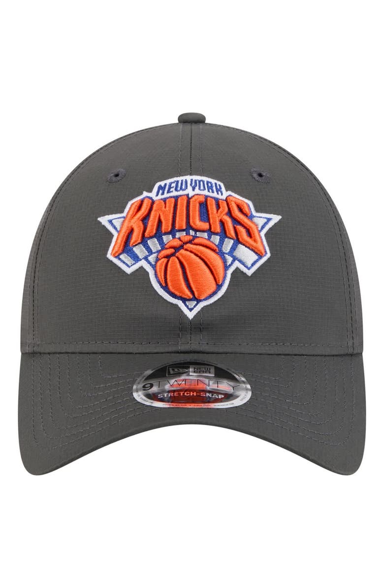 New Era Men's New Era Charcoal New York Knicks Active Ripstop 9TWENTY Adjustable Hat, Alternate, color, 