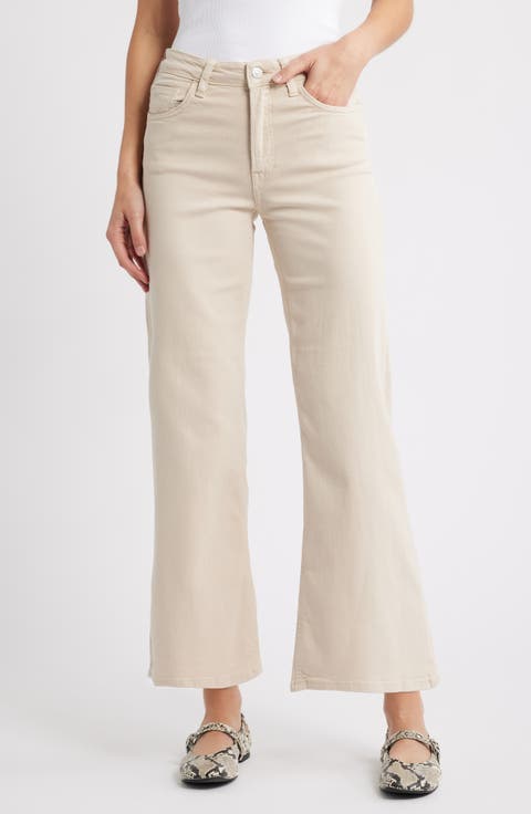 Alexa High Waist Wide Leg Jeans (Champagne Flex)