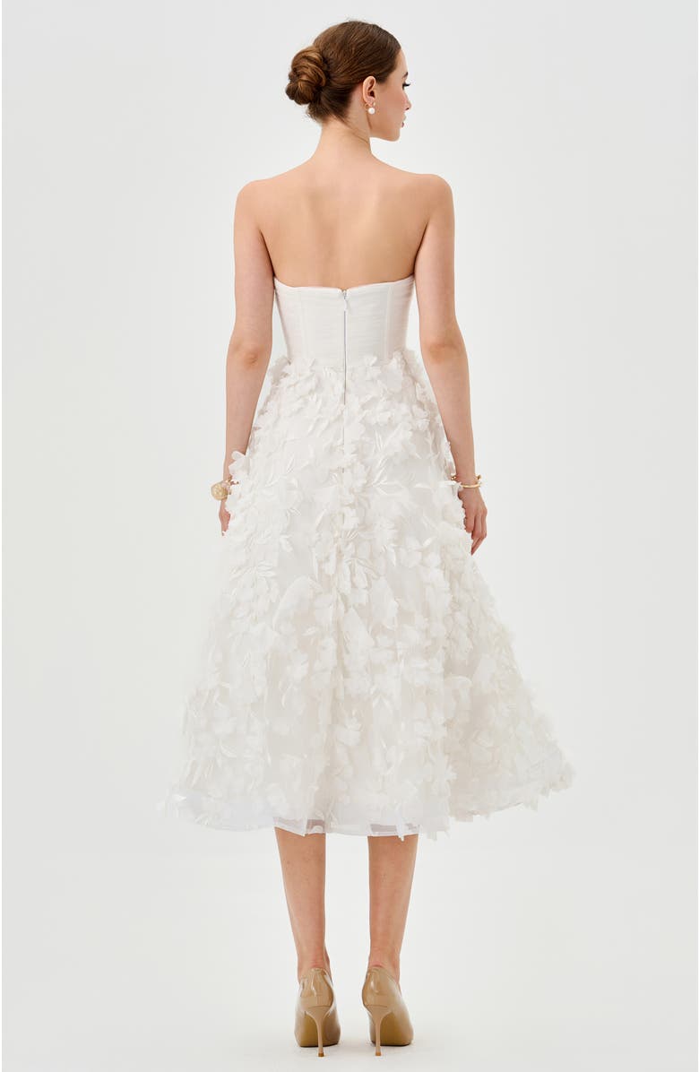 Bariano Aryan Strapless Midi, Alternate, color, White