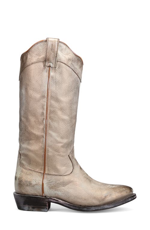 Frye Billy Daisy Knee High Western Boot In Gold