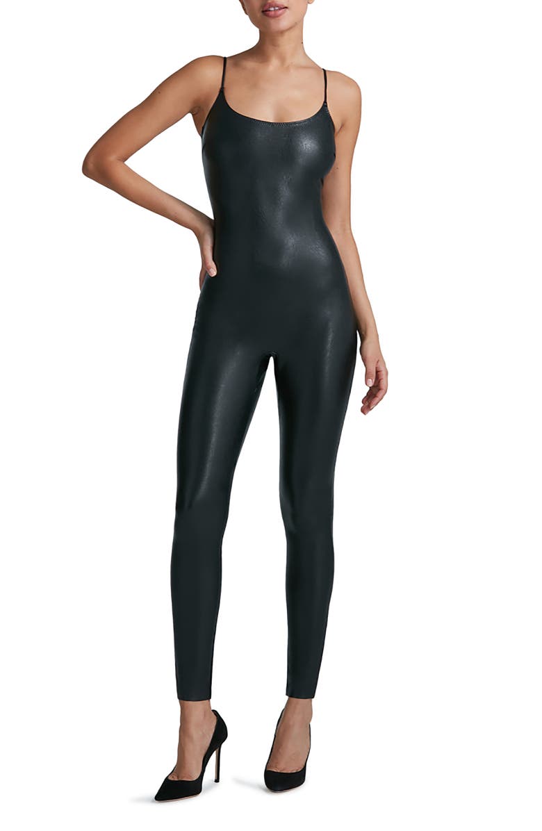 Commando Faux Leather Catsuit, Main, color, 