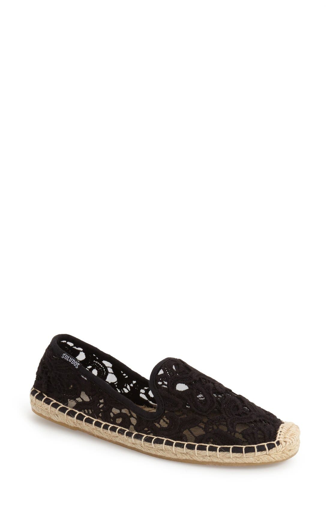 Soludos Lace Espadrille Slip-On, Main, color, 