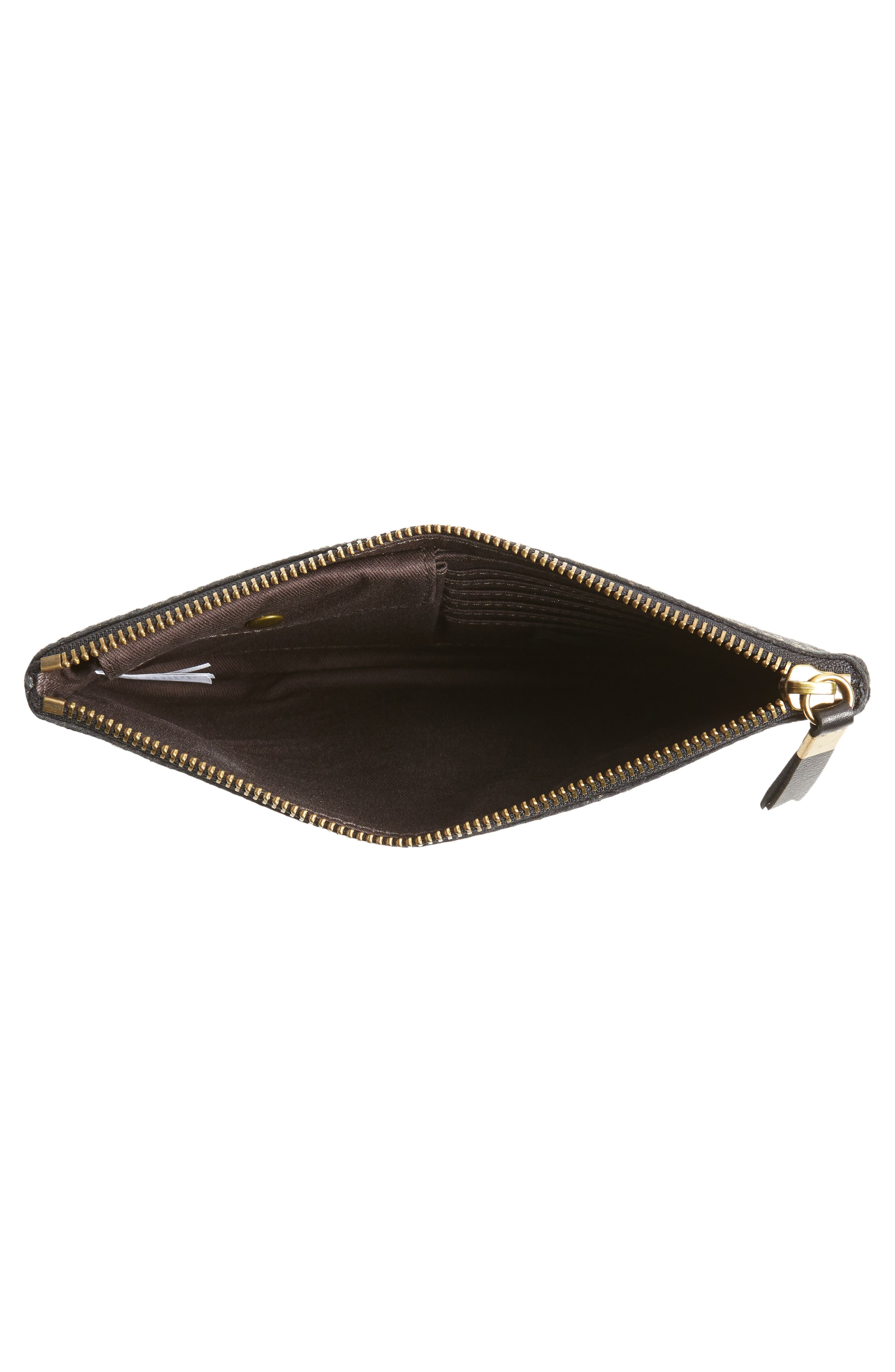 Madewell The Leather Pouch Clutch: Painted Leopard Genuine Calf Hair Edition, Alternate, color, 