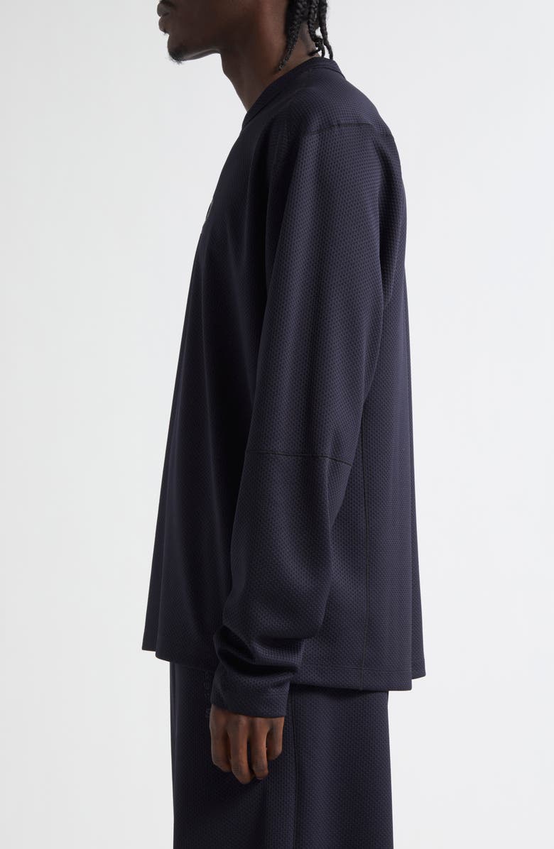 MM6 Maison Margiela x Salomon Logo Long Sleeve Graphic Mesh T-Shirt, Alternate, color, Washed Black