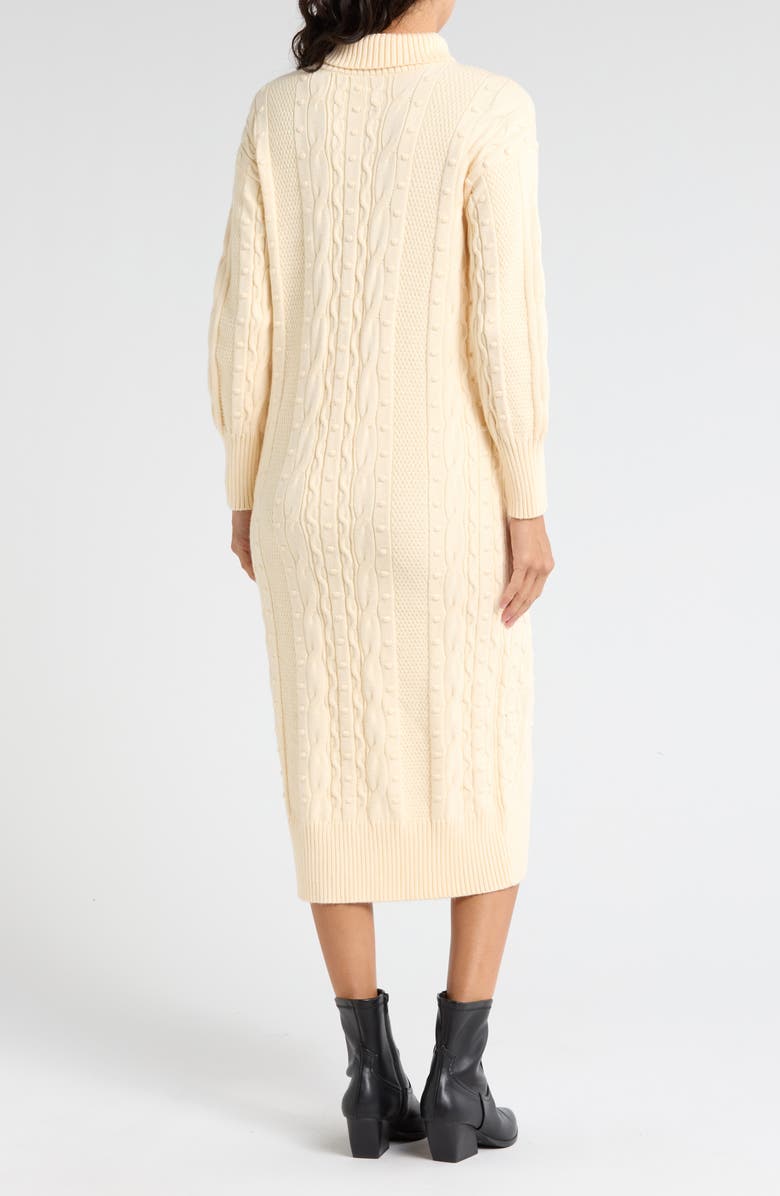 AREA STARS Layla Cable Knit Sweater Dress, Alternate, color, Cream
