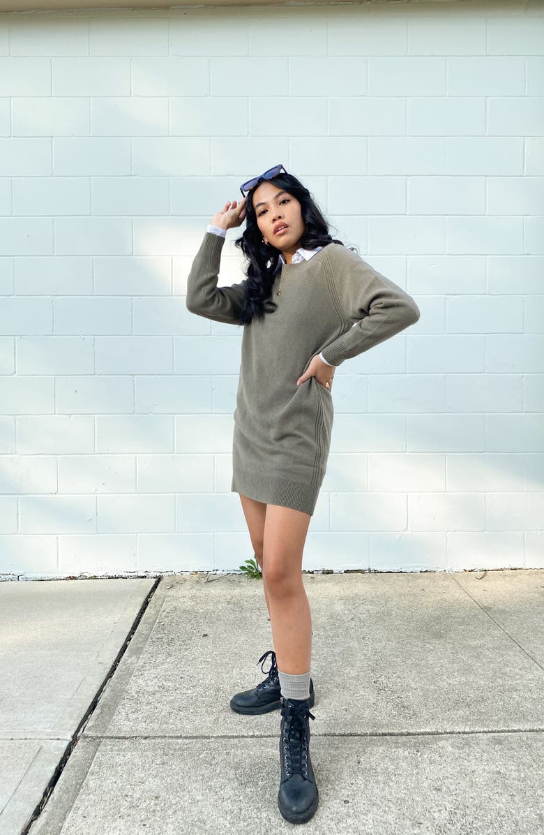 Thakoon Long Sleeve Wool Sweater Dress, Alternate, color, 