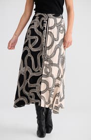 Brave+True Lucy Two-Tone Print Skirt