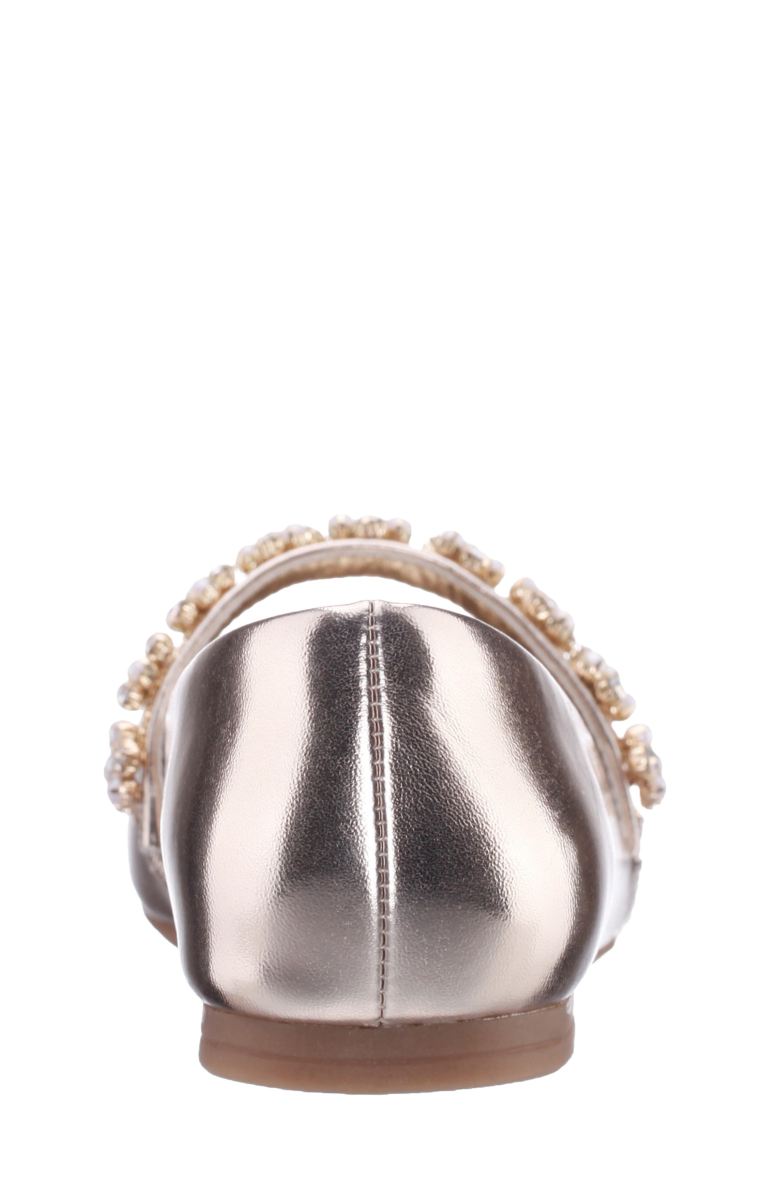 Nina Kids' Joansie Flat, Alternate, color, Light Gold Metallic