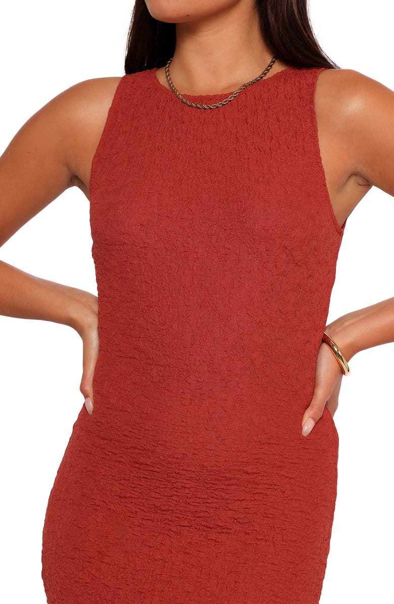 Petal & Pup Clark Texture Sleeveless Maxi Dress, Alternate, color, Red