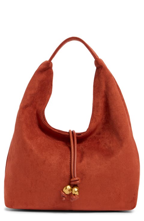 Browan Faux Suede Hobo Bag