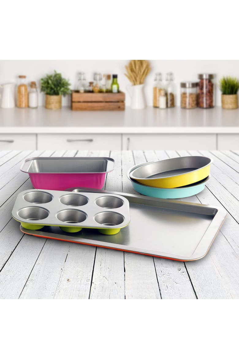 Color Splash Lyneham 5 pc Carbon Steel Bakeware Set, Alternate, color, Assorted