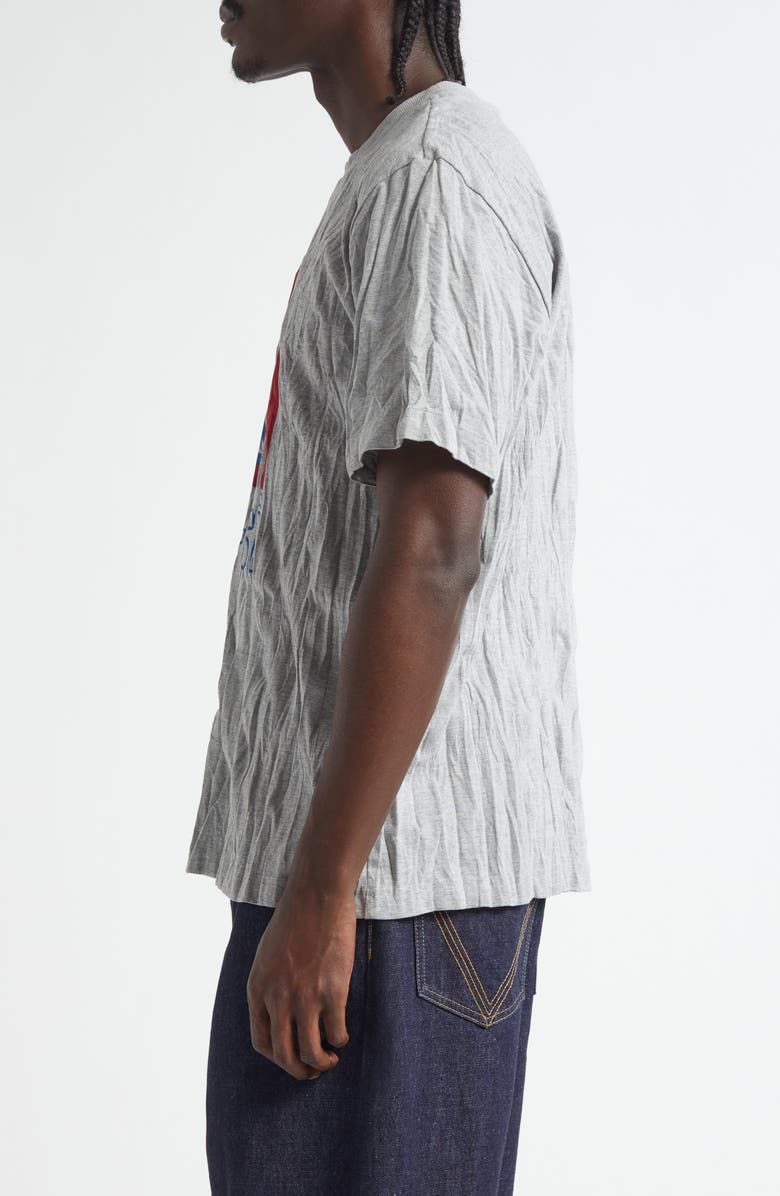 Bottega Veneta Crushed Sisi Jersey Graphic T-Shirt, Alternate, color, 1367 Light Grey Melange