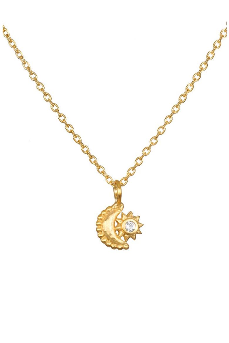 Guiding Star Celestial White Topaz Necklace, Main, color, Gold