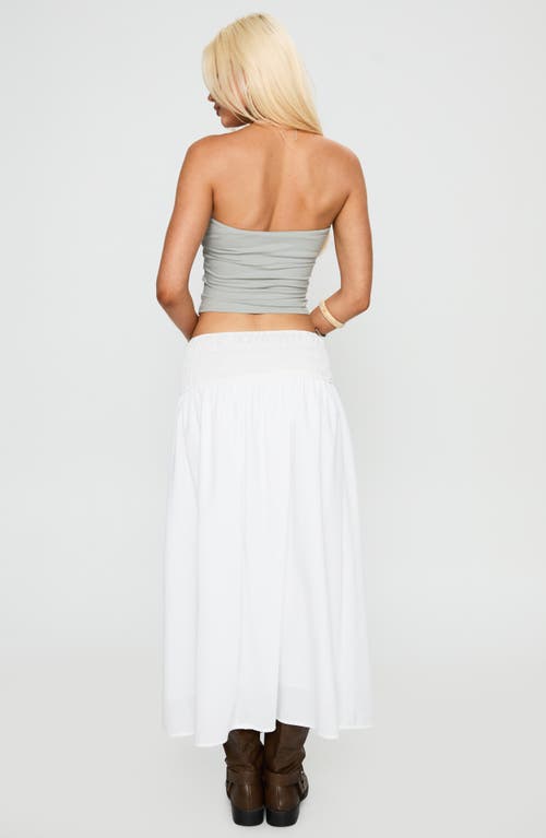 Princess Polly Swan Song Strapless Crop Top In Gray