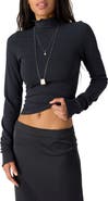 Free People Intimately FP So Soft Ribbed Mock Neck Tee