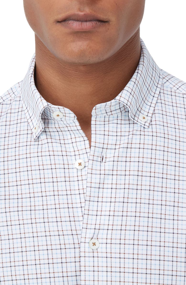 Bugatchi James OoohCotton<sup>®</sup> Tattersall Check Button-Down Shirt, Alternate, color, Mocha