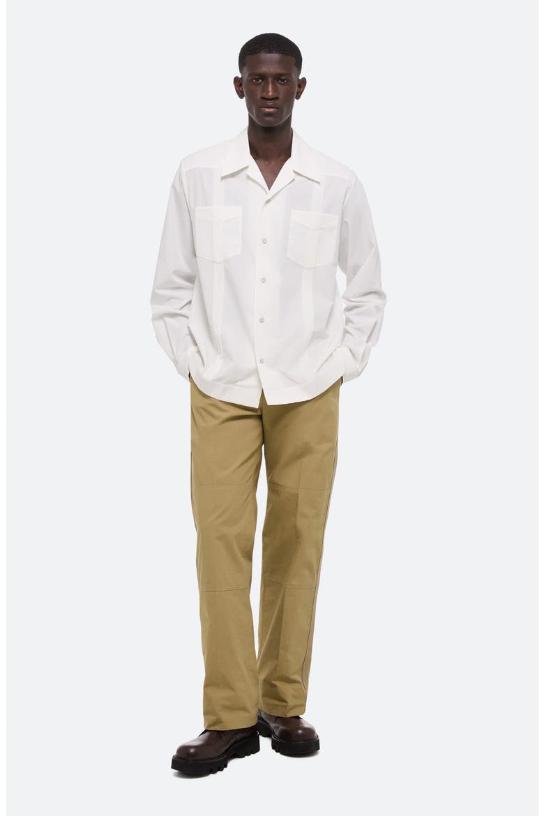 Knife Pleat Stripe Cotton Poplin Summer Shirt, Alternate, color, WHITE - 100