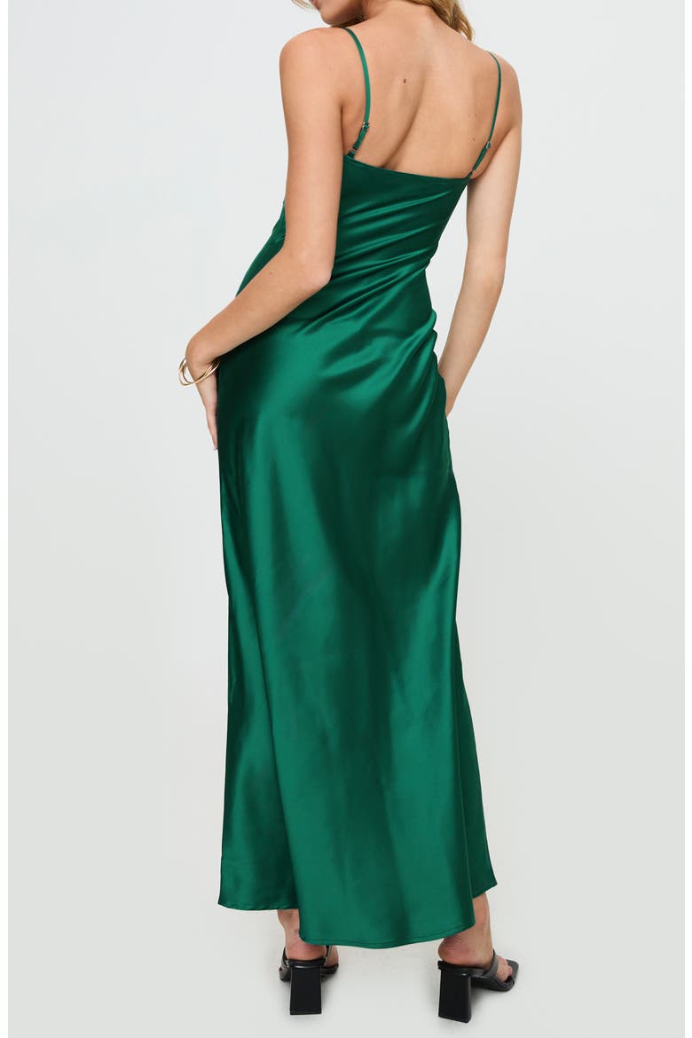 Blackthorn Satin Maxi Dress, Alternate, color, GREEN