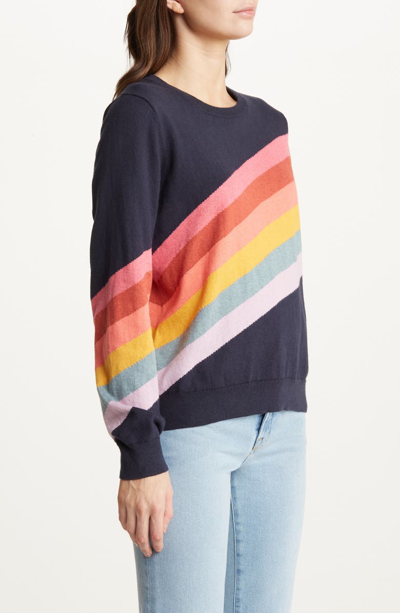 Marine Layer Sunset Icon Cotton Crewneck Sweater, Alternate, color,