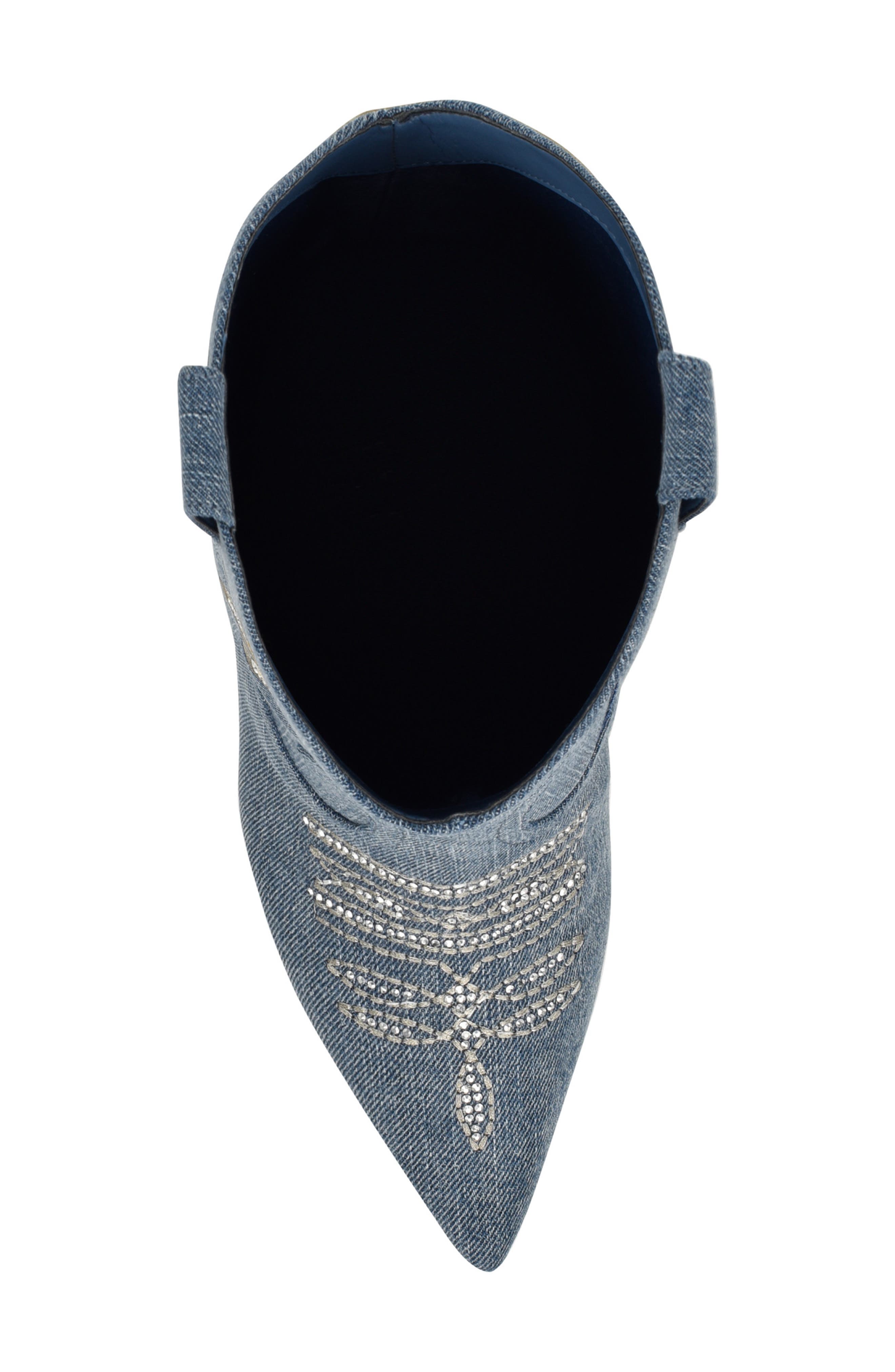 GUESS Rasima Pointy Toe Western Boot, Alternate, color, Medium Blue