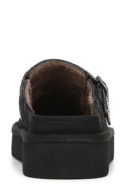 Blowfish Malibu Monday Faux Shearling Lined Clog Slipper In Black
