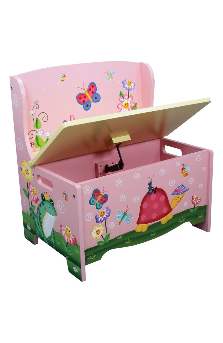Teamson Kids Fantasy Fields Magic Garden Wood Storage Bench, Alternate, color, 