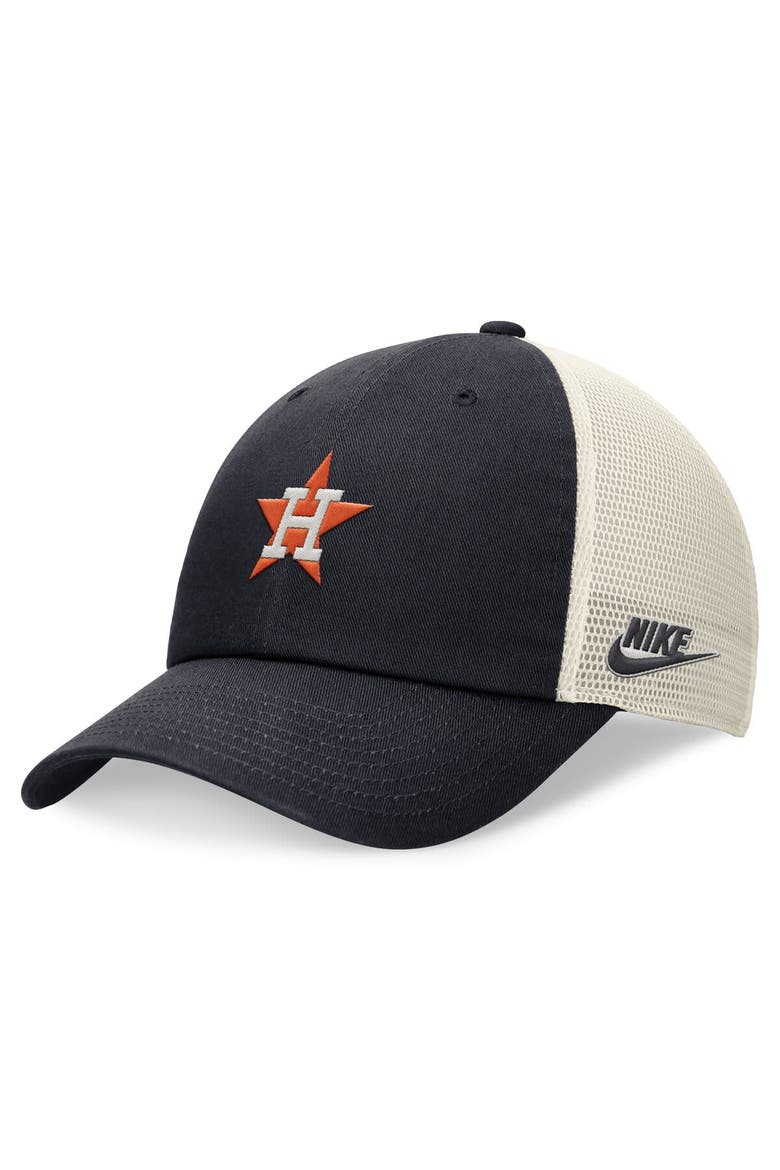 Men's Nike Navy Houston Astros Cooperstown Collection Rewind Club Trucker Adjustable Hat, Main, color, Navy