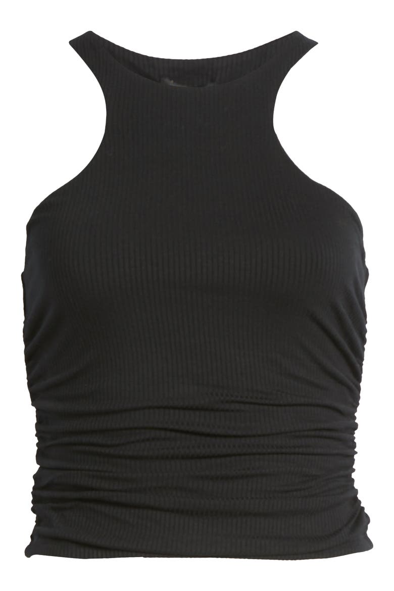 Ruskin Ribbed Racerback Tank, Alternate, color, NOIR