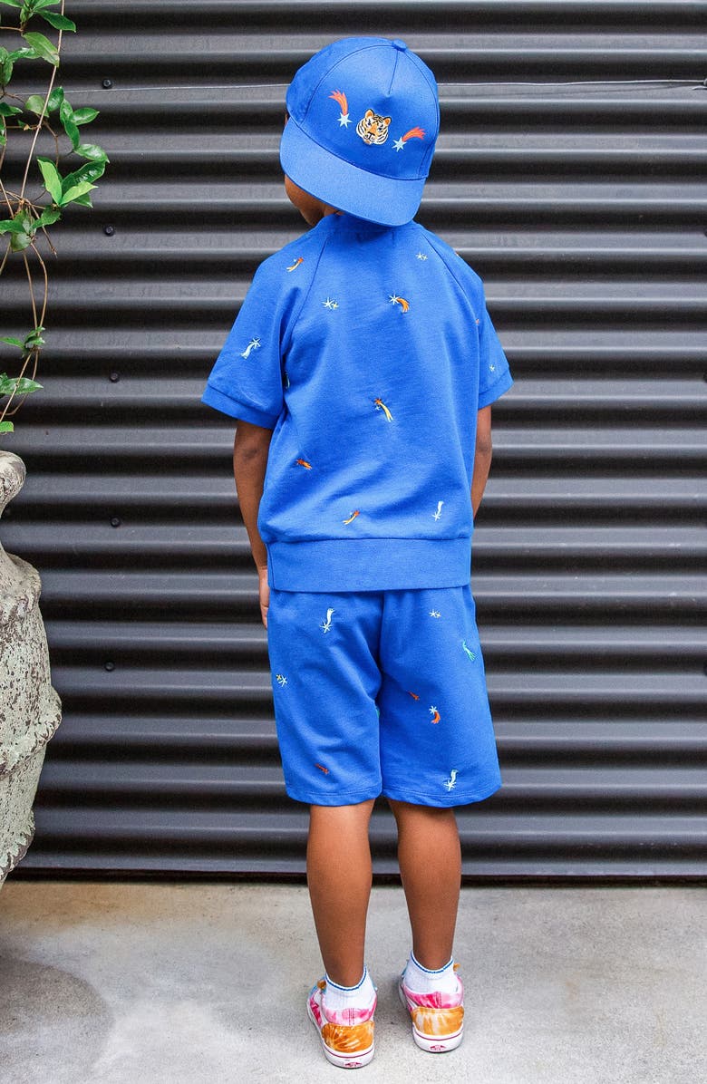 Miki Miette Kids' Rusty Stargazer Embroidered Shorts, Alternate, color, 