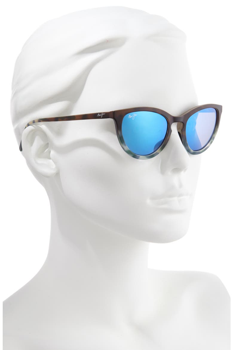 Star Gazing 50mm PolarizedPlus2® Cat Eye Sunglasses, Alternate, color, MATTE BROWN/ BLUE TOKYO