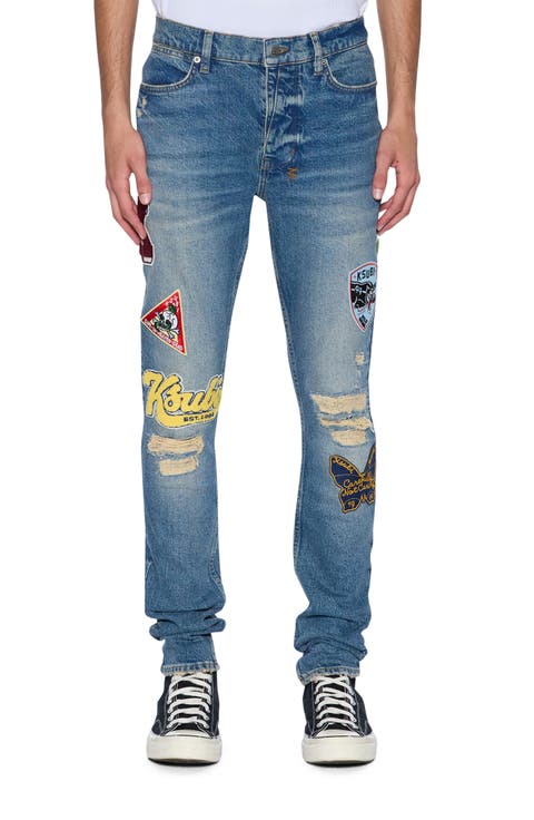 Van Winkle Rodeo Patch Ripped Skinny Jeans