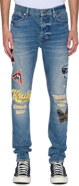 Ksubi Van Winkle Rodeo Patch Ripped Skinny Jeans